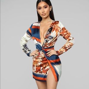 **NWT** FN Whole lotta class satin mini dress